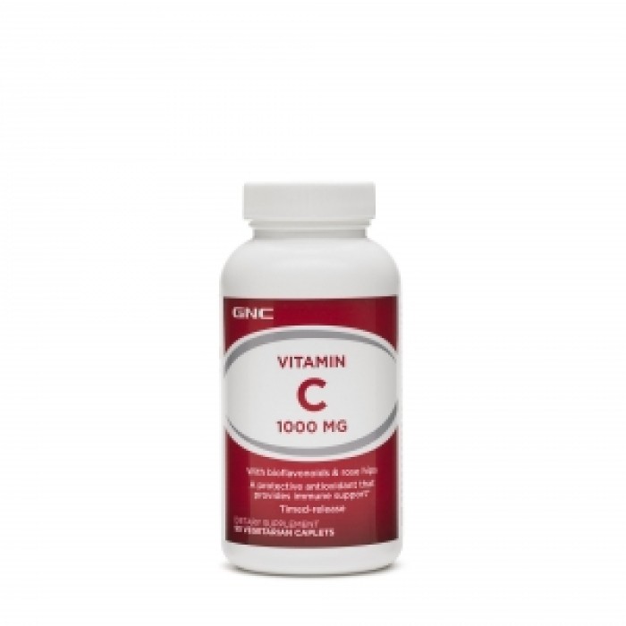 Vitamina C 1000 mg cu bioflavonoide si macese (90 capsule vegetale), GNC