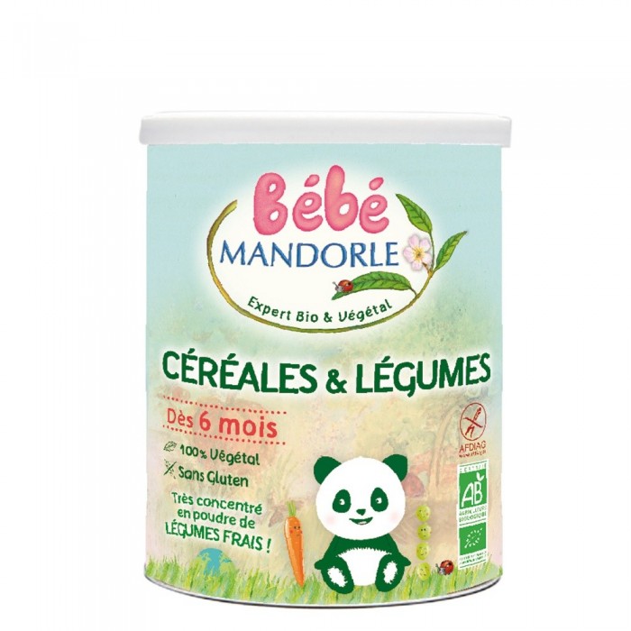 Cereale + legume pentru bebelusi - de la 6 luni (400g), Bebe Mandorle
