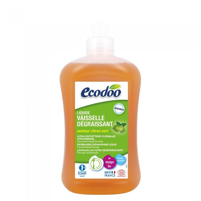 Detergent bio vase ultradegresant cu otet si limeta (500ml), Ecodoo