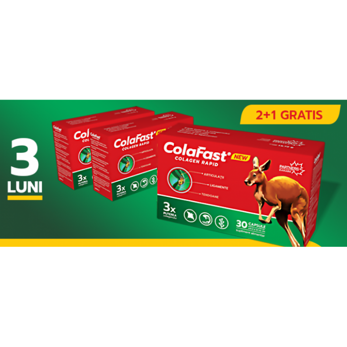 2+1 Gratuit Tratament Colafast Colagen Rapid ( 3 x 30 capsule), Biopol