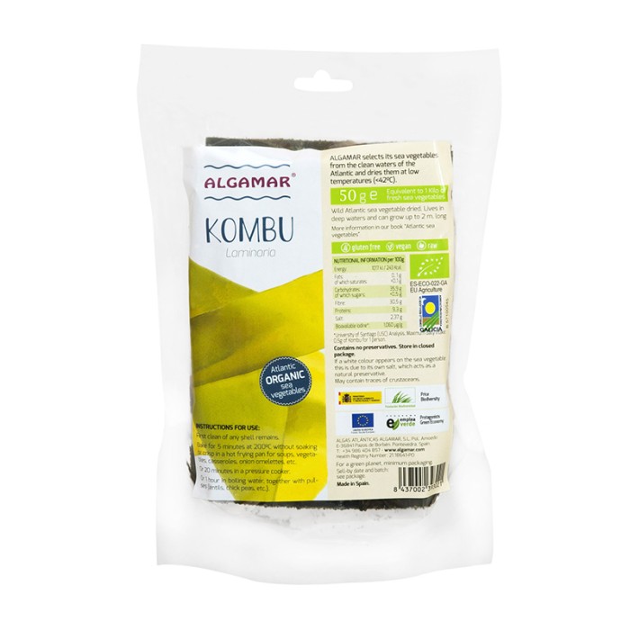 Alge Kombu eco (50 grame), Algamar