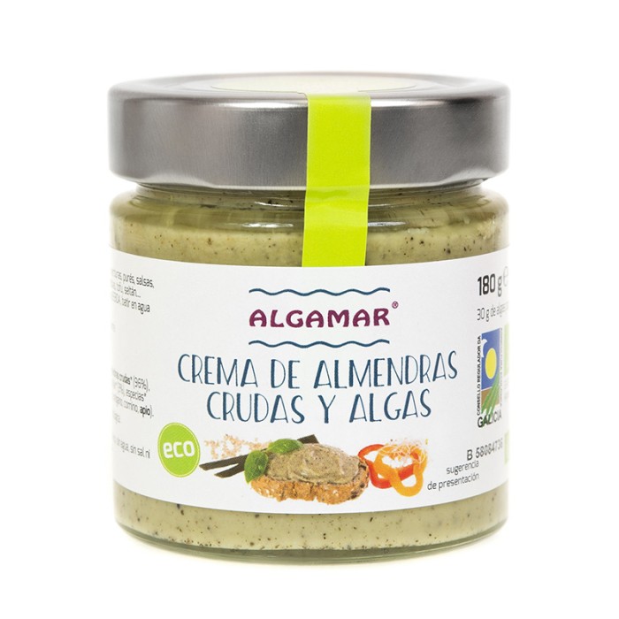 Unt raw de migdale cu alge marine bio (320g), Algamar
