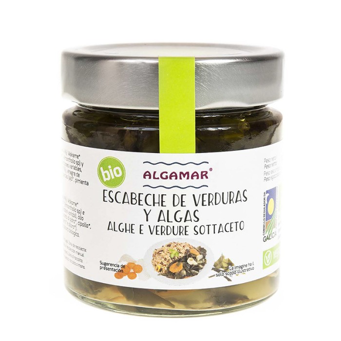 Escabeche de legume si alge marinate eco (190 grame), Algamar
