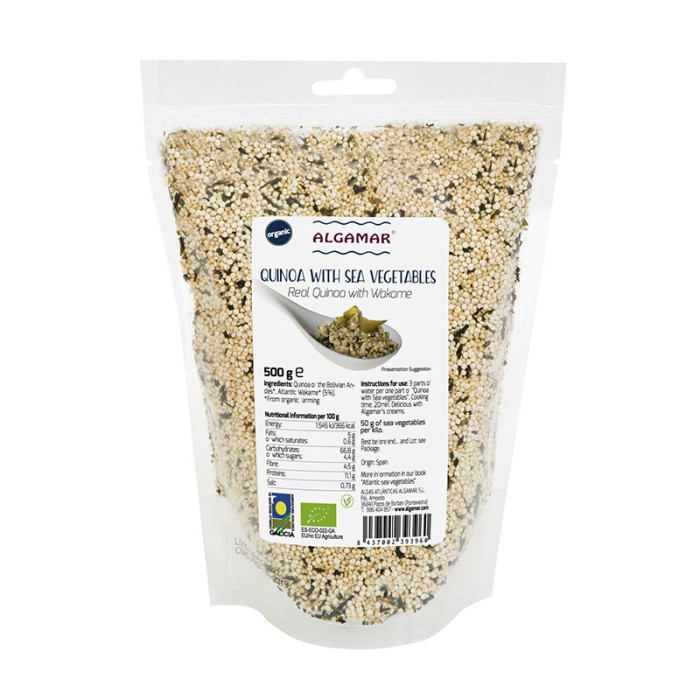 Quinoa cu alge marine bio (500g), Algamar