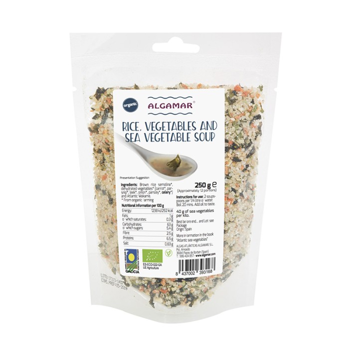Supa cu gris din orez si alge marine bio (250g - 24 portii), Algamar