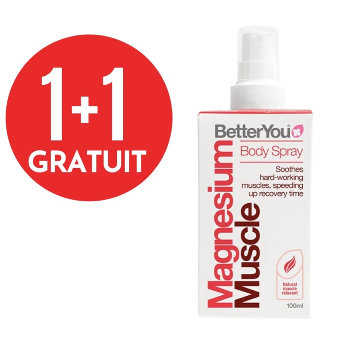 1+1 GRATUIT Magnesium Muscle Body Spray (100 ml), BetterYou