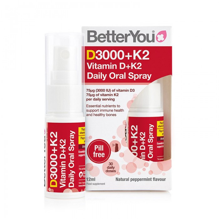 D3000+K2 Oral Spray (12 ml), BetterYou