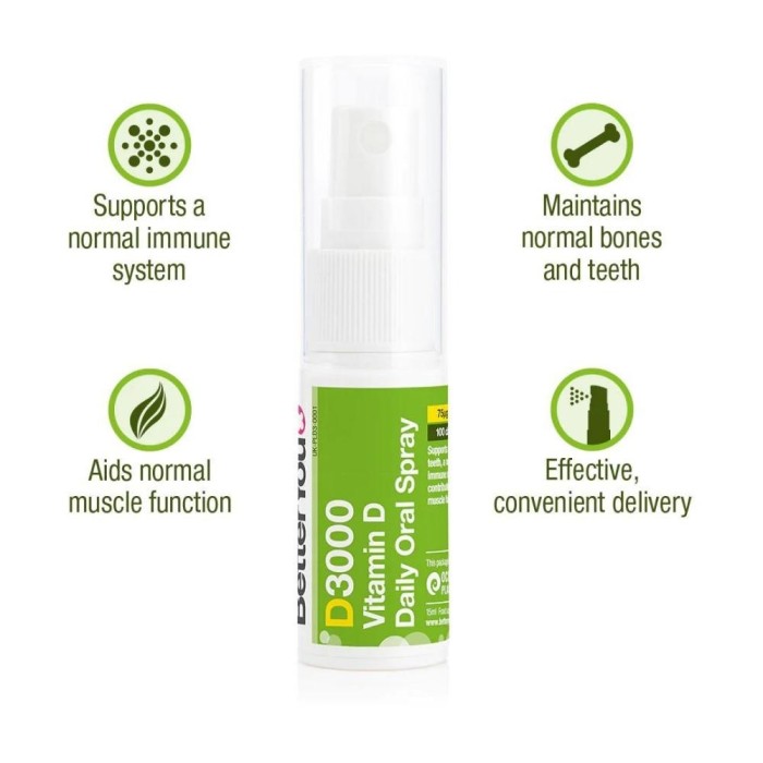 D3000 Vitamin D Oral Spray (15 ml), BetterYou