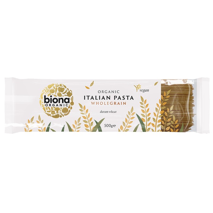 Spaghetti integrale din grau dur bio (500 grame), Biona