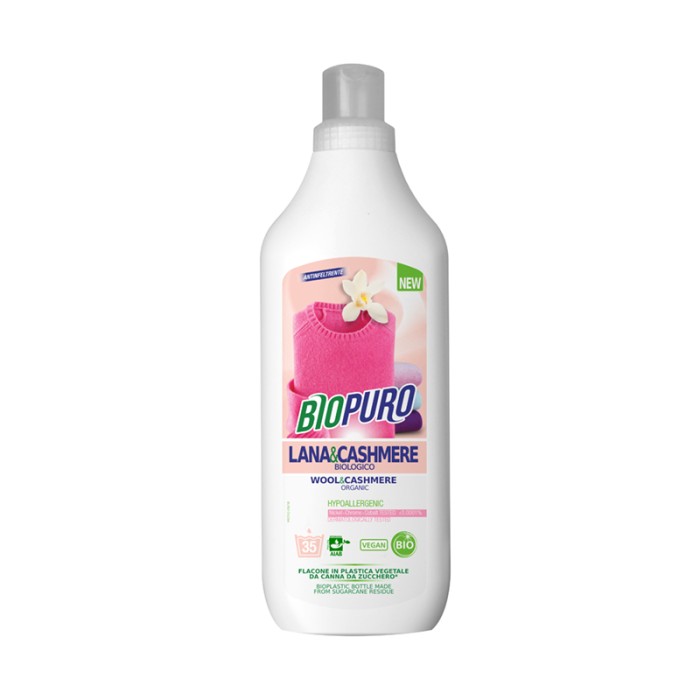 Detergent hipoalergen pentru lana, matase, angora si casmir bio (500 ml), Biopuro