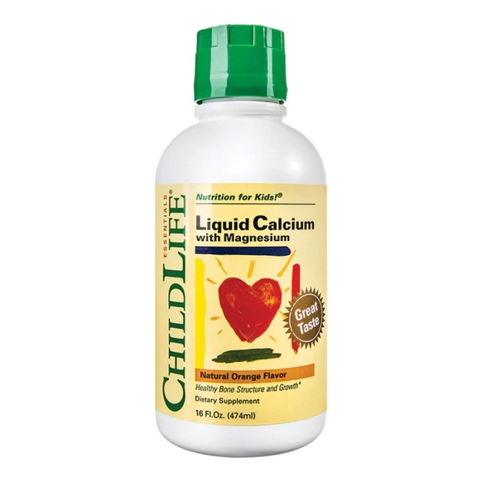 Calcium with Magnesium 474ml (gust portocale), ChildLife Essentials