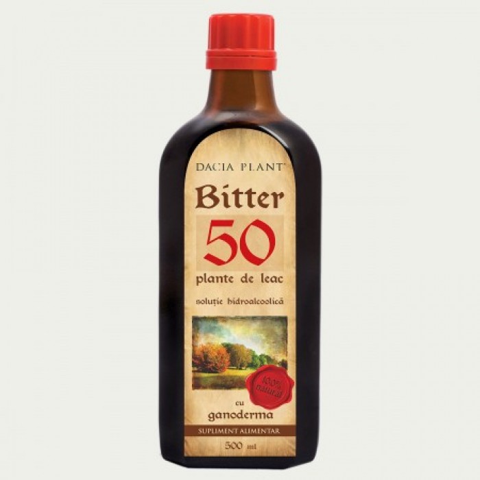 Bitter 50 Plante cu Ganoderma (500 ml), Dacia Plant