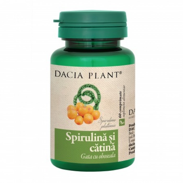 Spirulina cu catina (60 comprimate), Dacia Plant