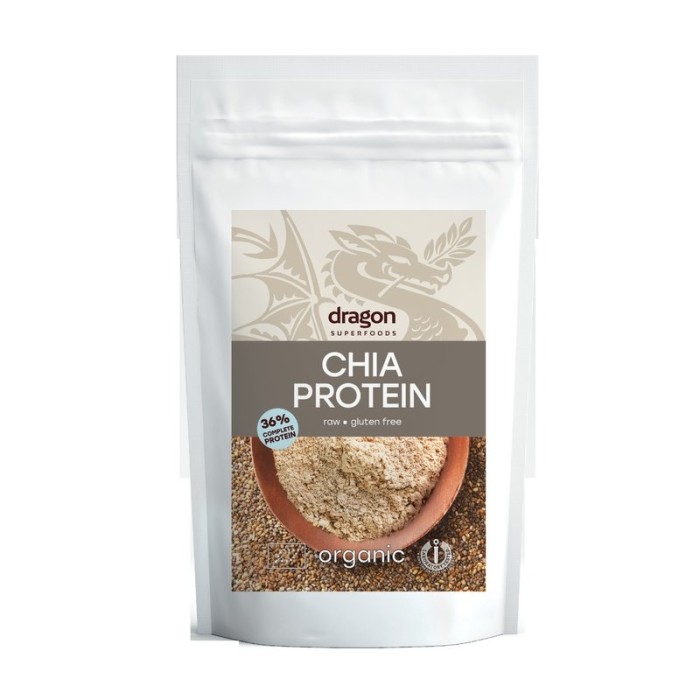 Chia pudra proteica raw bio (200 grame), Dragon Superfoods