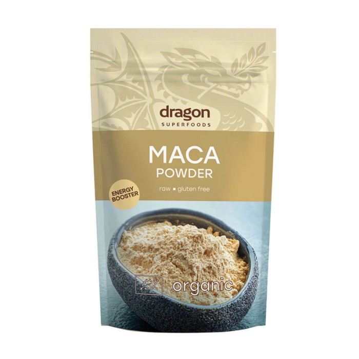 Maca pulbere raw bio (200 grame), Dragon Superfoods