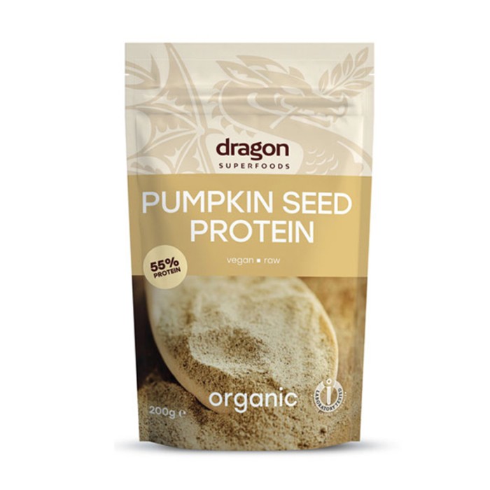 Pudra proteica din seminte de dovleac raw eco (200 grame), Dragon Superfoods