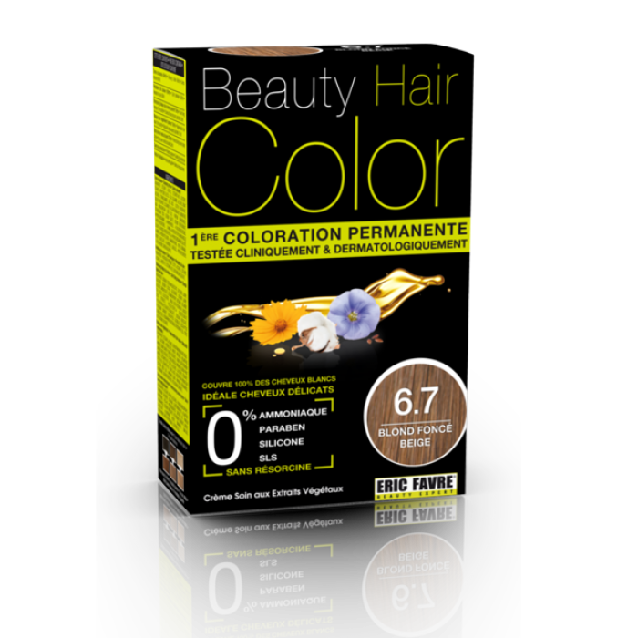 Beauty Hair - Vopsea de par 6.7 Blond Inchis Bej, Eric Favre