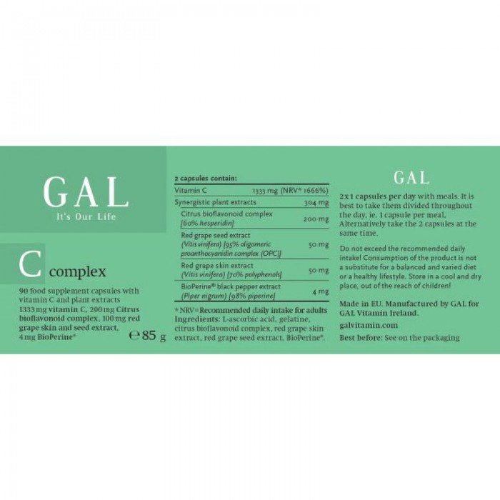 Complex Vitamina C 1333 mg (90 capsule), GAL