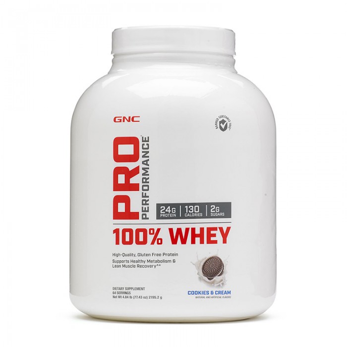 100% Whey Proteina din zer cu aroma de biscuiti si frisca (2195.2 grame), GNC Pro Performance