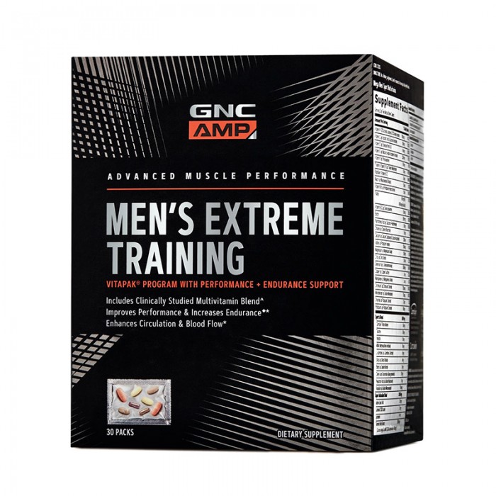 AMP Men's Extreme Training Vitapak - Program pentru performanta si anduranta (30 pachete), GNC