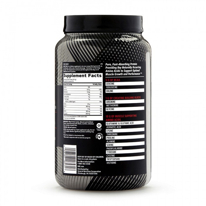AMP Pure Isolate Proteina izolata din zer cu aroma de ciocolata glazurata (966 grame), GNC