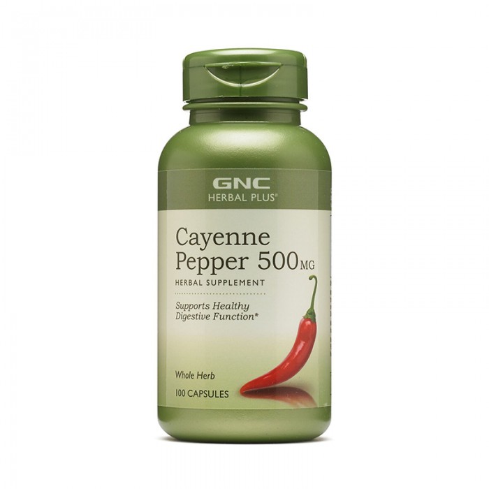 Ardei cayenne 500 mg (100 capsule), GNC Herbal Plus