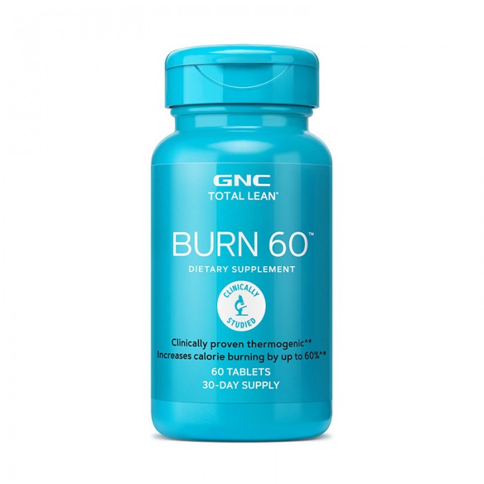 Burn 60 Formula termogenica pentru stimularea metabolismului (60 tablete), GNC Total Lean