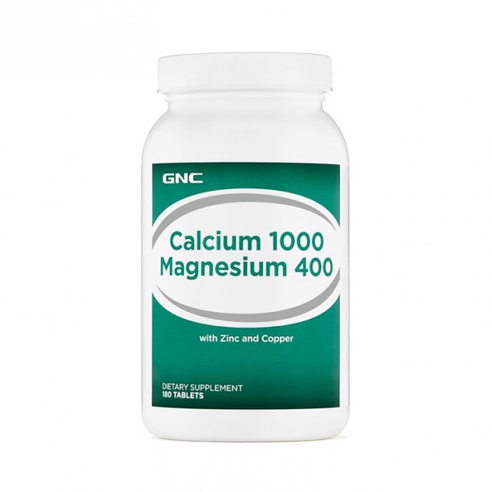 Calciu 1000 Magneziu 400 (180 tablete), GNC