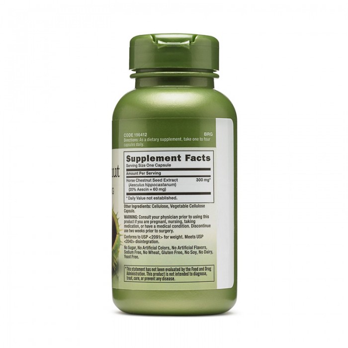 Extract standardizat de castan salbatic 300 mg (100 capsule), GNC Herbal Plus