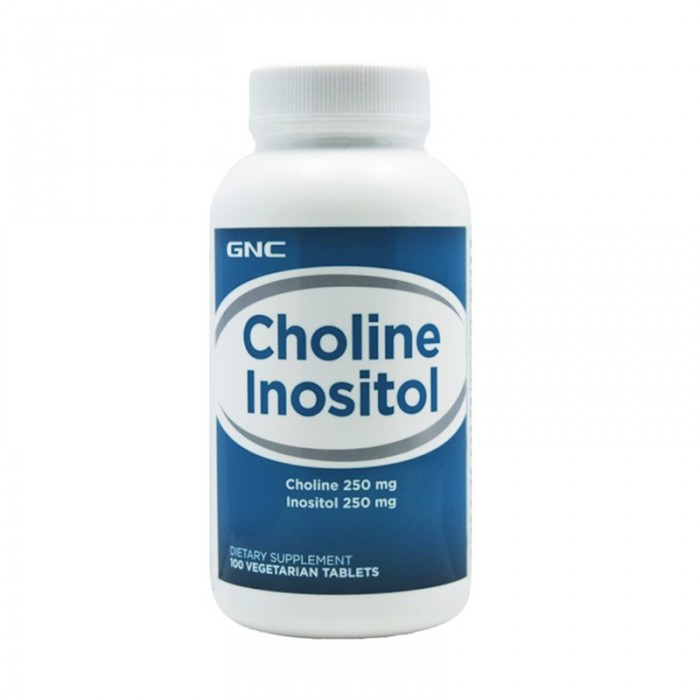 Colina 250 mg si Inozitol 250 mg (100 tablete), GNC