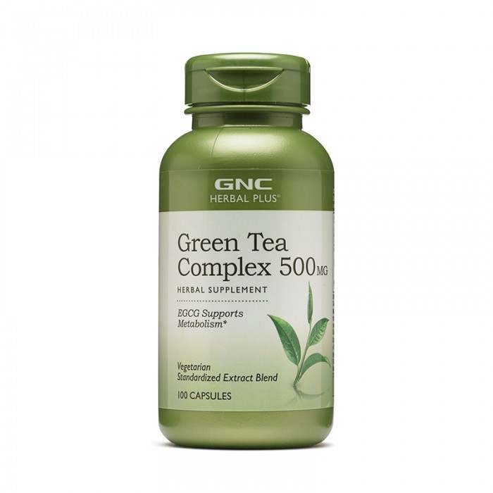 Complex de ceai verde 500 mg (100 capsule), GNC Herbal Plus