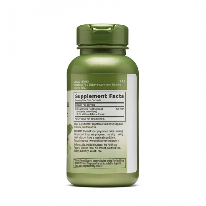 Extract de Ashwagandha 470 mg (100 capsule), GNC Herbal Plus