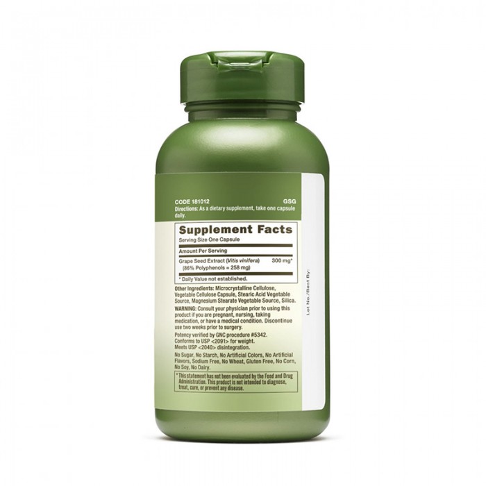 Extract standardizat din samburi de struguri 300 mg (100 capsule), GNC Herbal Plus
