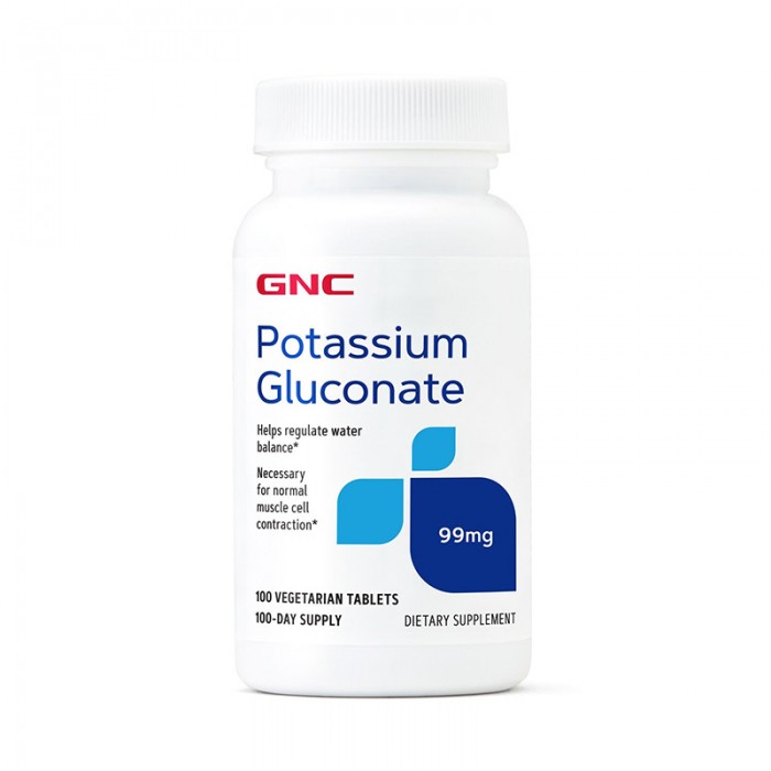 Gluconat de Potasiu 99 mg (100 capsule), GNC