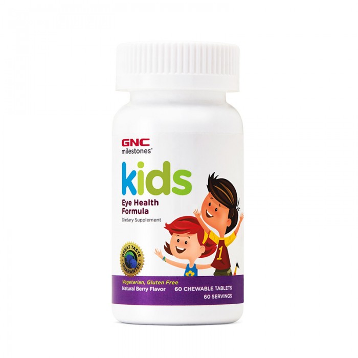 Kids Suport pentru sanatatea vizuala cu aroma natural de fructe de padure (60 capsule), GNC Milestones