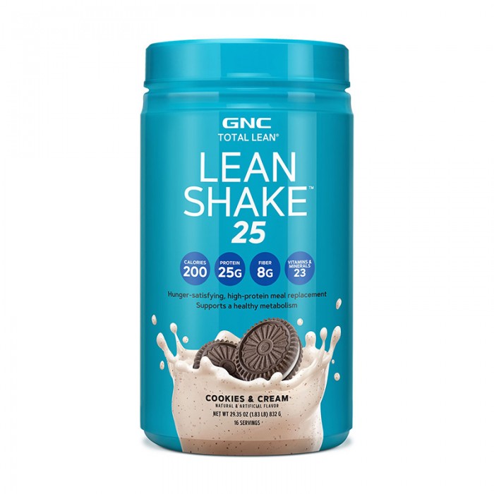Lean Shake 25 cu aroma de biscuiti si frisca (832 grame), GNC Total Lean