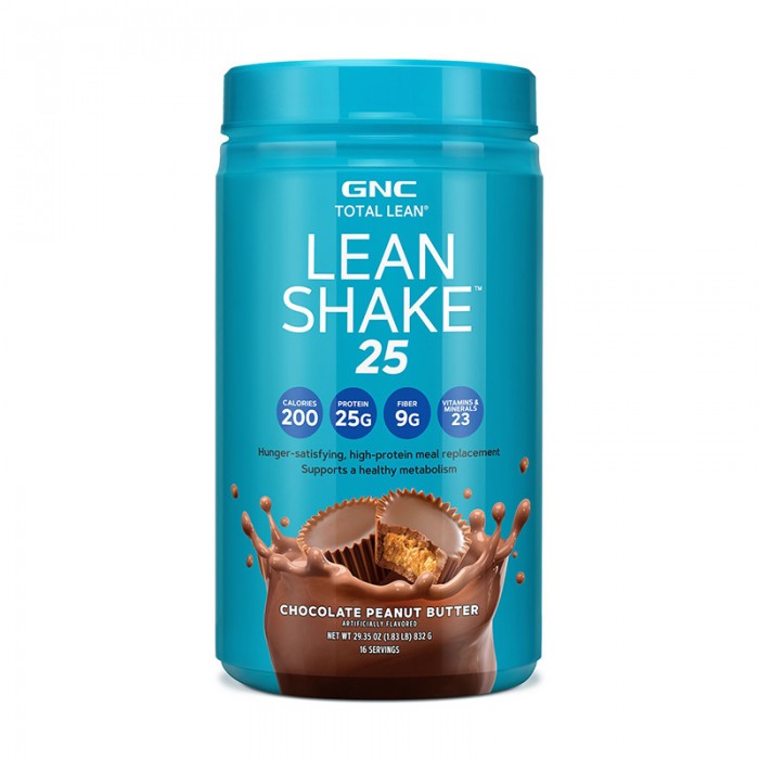 Lean Shake 25 cu aroma de ciocolata si unt de arahide (832 grame), GNC Total Lean