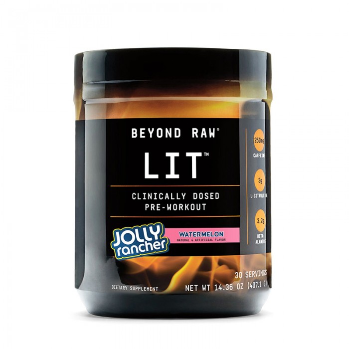 LIT Formula pre-workout cu aroma de Jolly Rancher Pepene (407.1 grame), GNC Beyond Raw