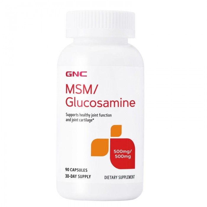 MSM si glucozamina 500 mg (90 capsule). GNC