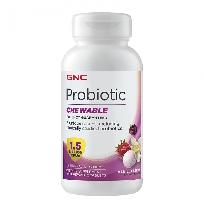 Probiotic 1,5 miliarde CFU (100 tablete masticabile), GNC