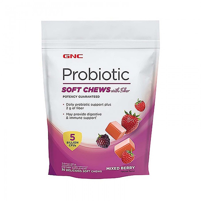 Probiotic Caramele cu fibre cu aroma de fructe (30 caramele), GNC