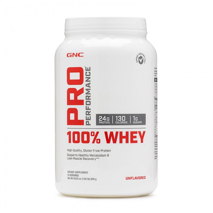 100% Whey Proteina din zer fara aroma (840 grame), GNC Pro Performance
