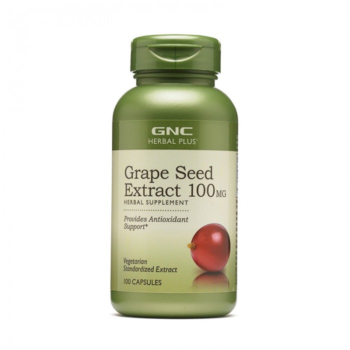 Extract standardizat din samburi de struguri 100 mg (100 capsule), GNC Herbal Plus