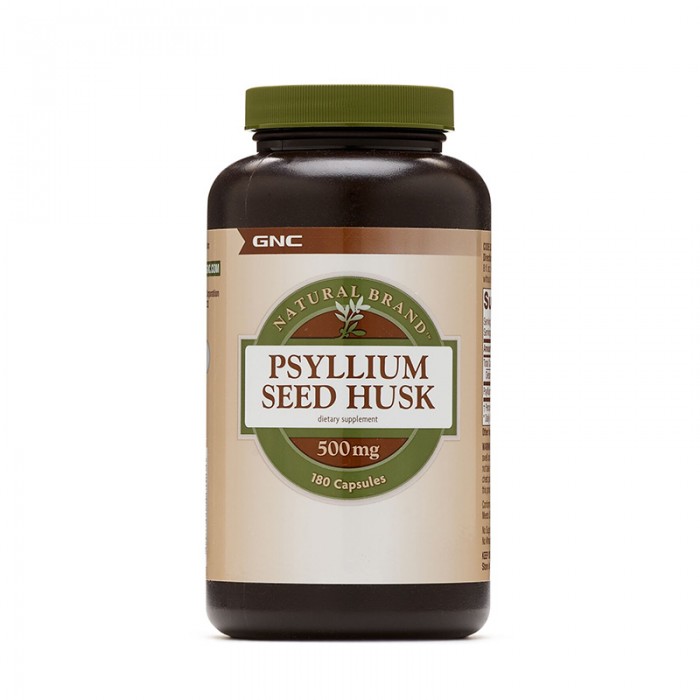 Seminte de psyllium decordicate 500 mg (180 capsule), GNC Natural Brand