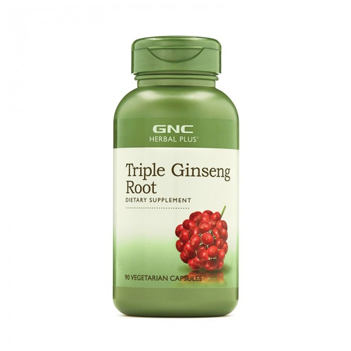 Radacina din trei tipuri de Ginseng (90 capsule), GNC Herbal Plus