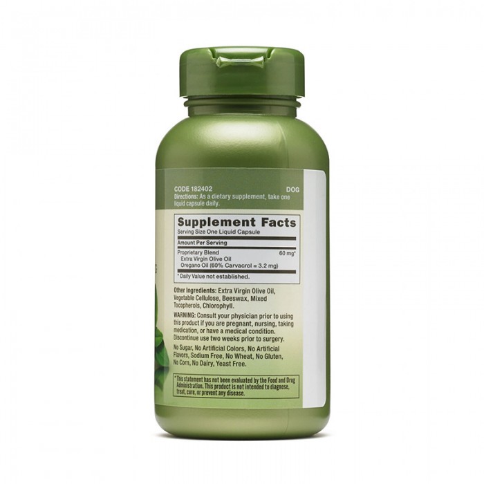Ulei de oregano extract standardizat 60 mg (100 capsule), GNC Herbal Plus