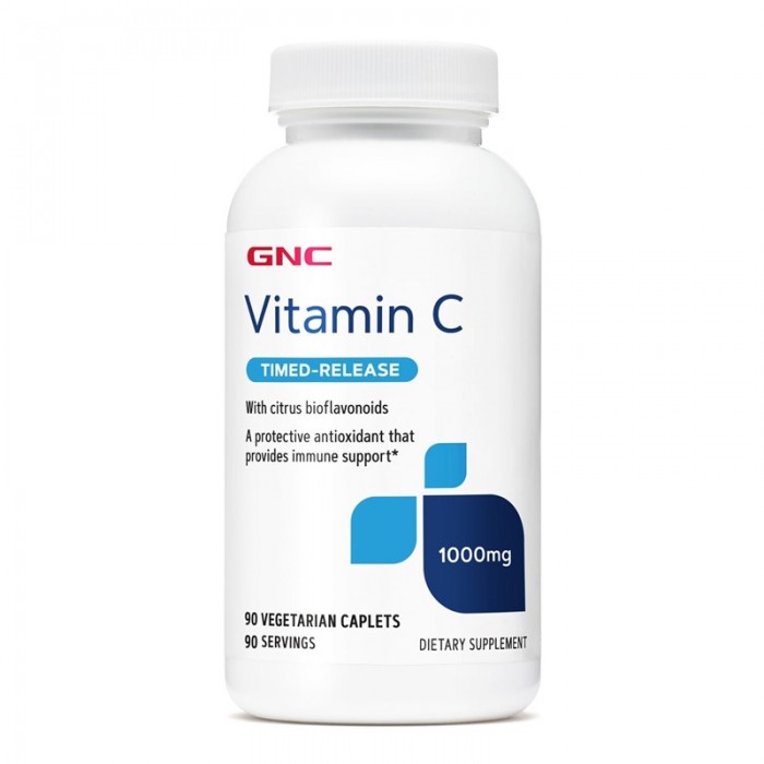 Vitamina C 1000 mg Timed released (90 tablete), GNC