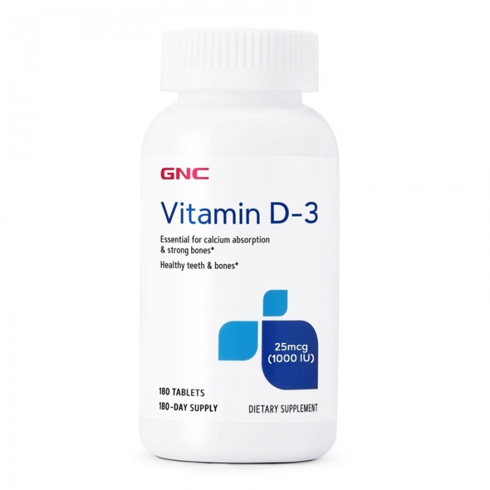 Vitamina D-3 1000 UI (180 tablete), GNC
