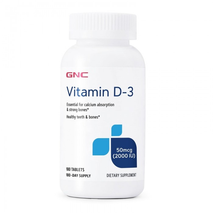 Vitamina D-3 2000 UI (180 tablete), GNC