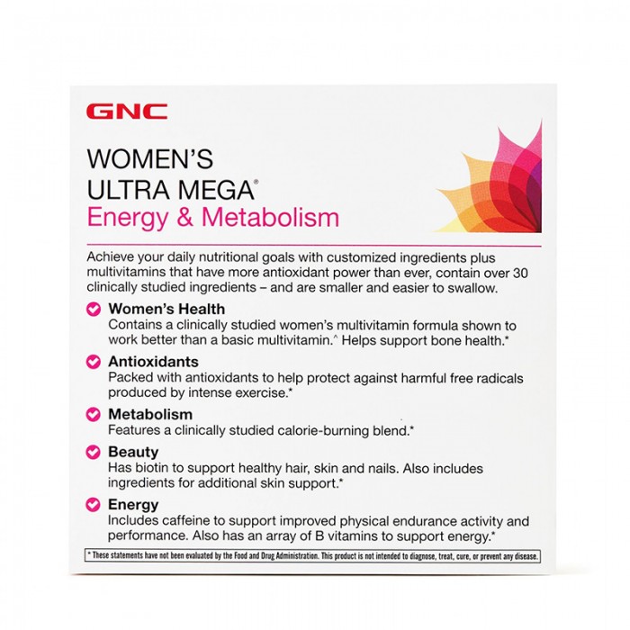 Women's Vitapak Energie si Metabolism Complex de multivitamine pentru femei (30 pachetele), GNC